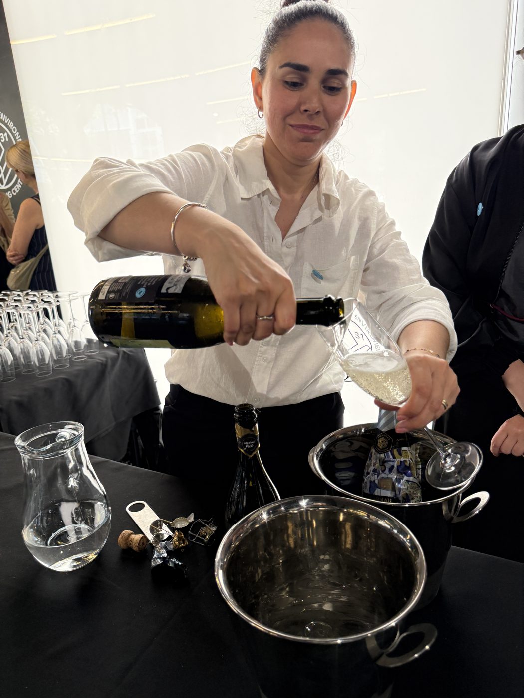 The bar, pouring